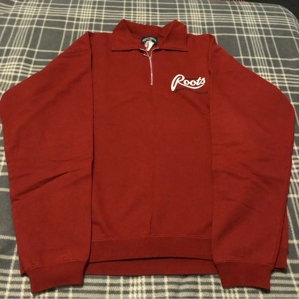ROOTS CANADA Vintage Roots Sporting Goods Since ‘73 Red Pullover Sweatshirt